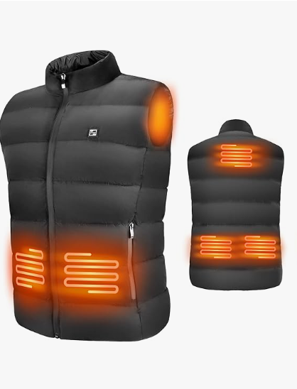 Heated Jacket for Men Women Electric Warm Heating Vest for Hunting Skiing (No Power Bank)